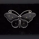 Matched Set Of Silver Gilt & Black Enamel Butterfly Brooches