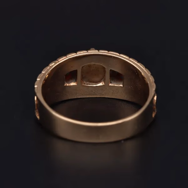 Gold Victorian Style Opal Garnet Ring