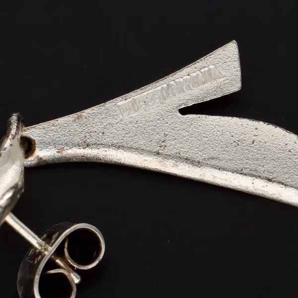 Vintage Lapponia Bellatrix Sterling Silver Earrings By Zoltan Popovits