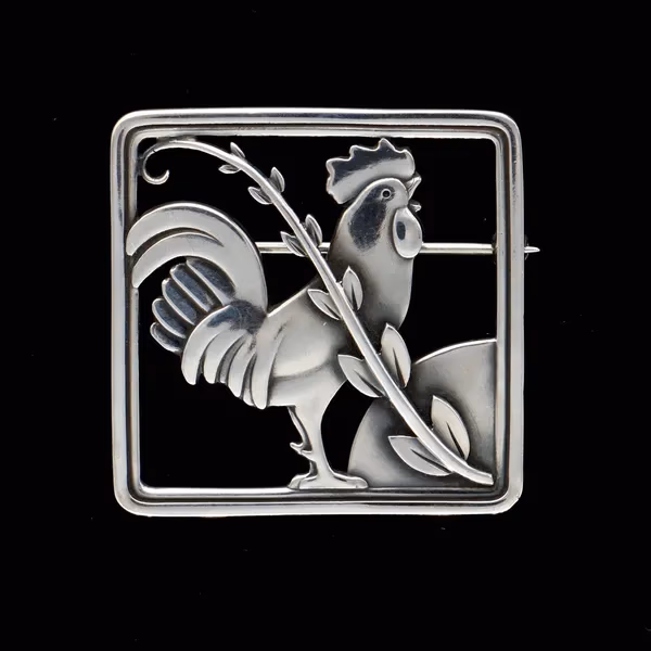 Georg Jensen Silver Cockerel Brooch