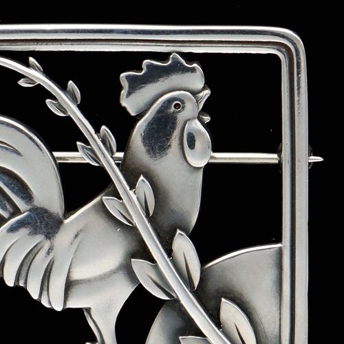 Georg Jensen Silver Cockerel Brooch image-2