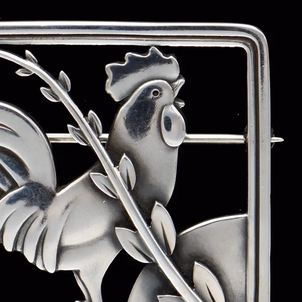 Georg Jensen Silver Cockerel Brooch