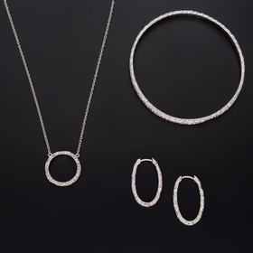 Sterling Silver Textured Jewellery Set