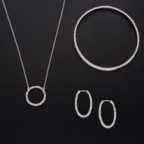 Sterling Silver Textured Jewellery Set