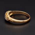 18ct Yellow Gold 5-Stone Diamond Boat Ring