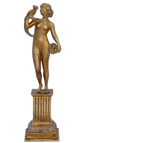 Bronze Girl With Parrot by Carnoi image-1