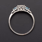 9ct Gold Diamond Topaz Ring