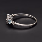 9ct Gold Diamond Topaz Ring