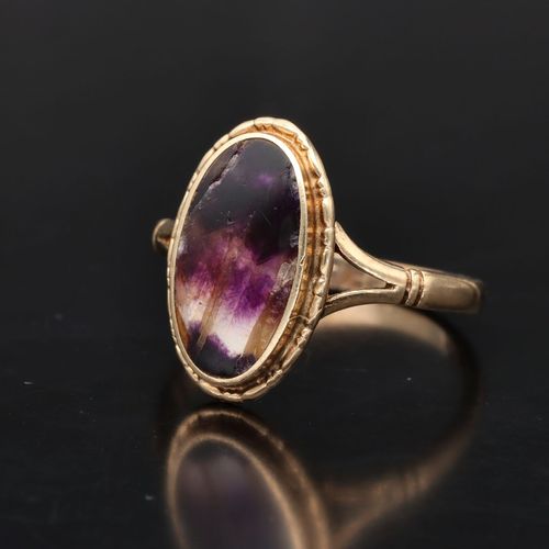 9ct Yellow Gold and Blue John Ring image-3