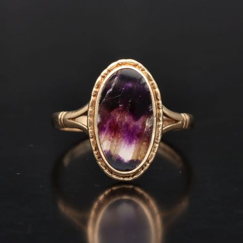 9ct Yellow Gold and Blue John Ring image-2