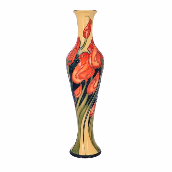 Signed Moorcroft Tall Vase by Emma Bossons