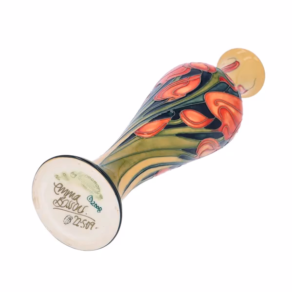 Signed Moorcroft Tall Vase by Emma Bossons