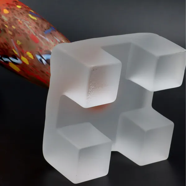 Afors Art Glass Sculptural Vase by Bertil Vallien