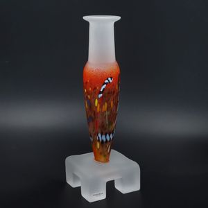 Afors Art Glass Sculptural Vase by Bertil Vallien