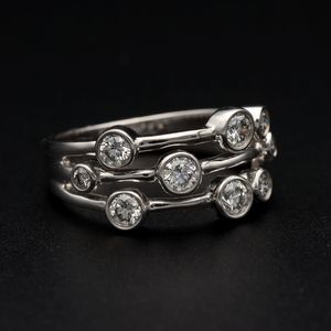 18ct White Gold Diamond Boodle Ring