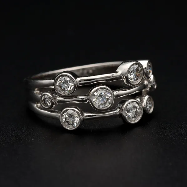 18ct White Gold Diamond Boodle Ring