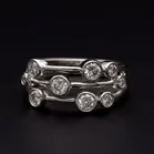 18ct White Gold Diamond Boodle Ring