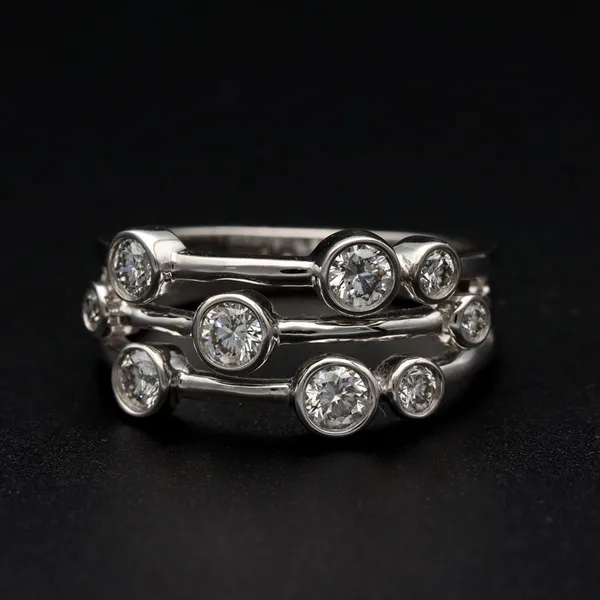 18ct White Gold Diamond Boodle Ring