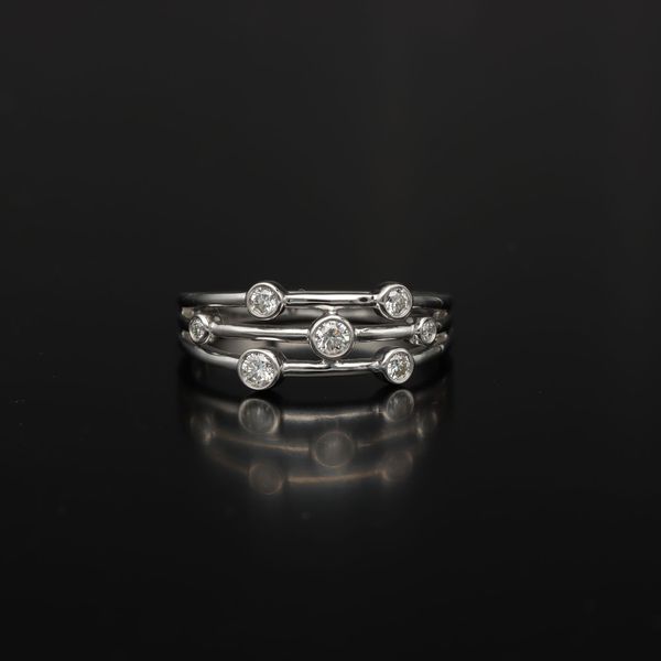 9ct Gold Diamond Bubble Ring