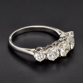 Platinum Five Stone Diamond Ring