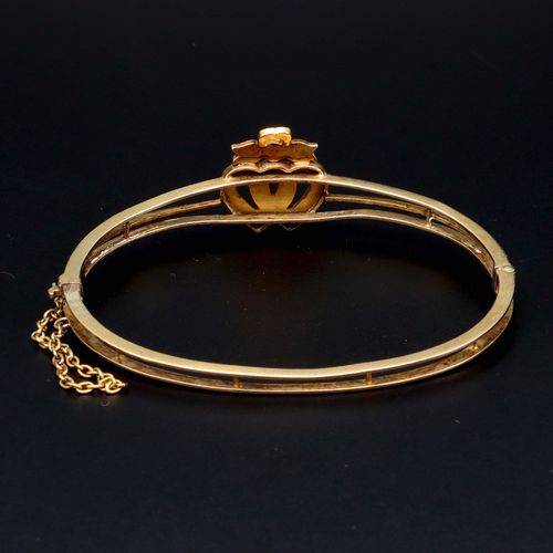 Victorian 15ct Gold Pearl Bangle image-5