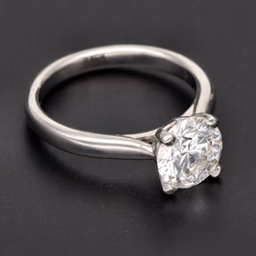Platinum 2.0 Carat Lab Grown Solitaire Diamond Ring