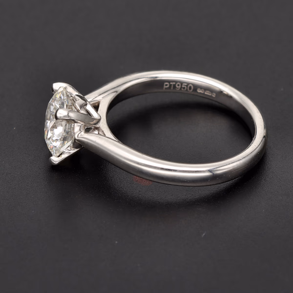 Platinum 2.0 Carat Lab Grown Solitaire Diamond Ring