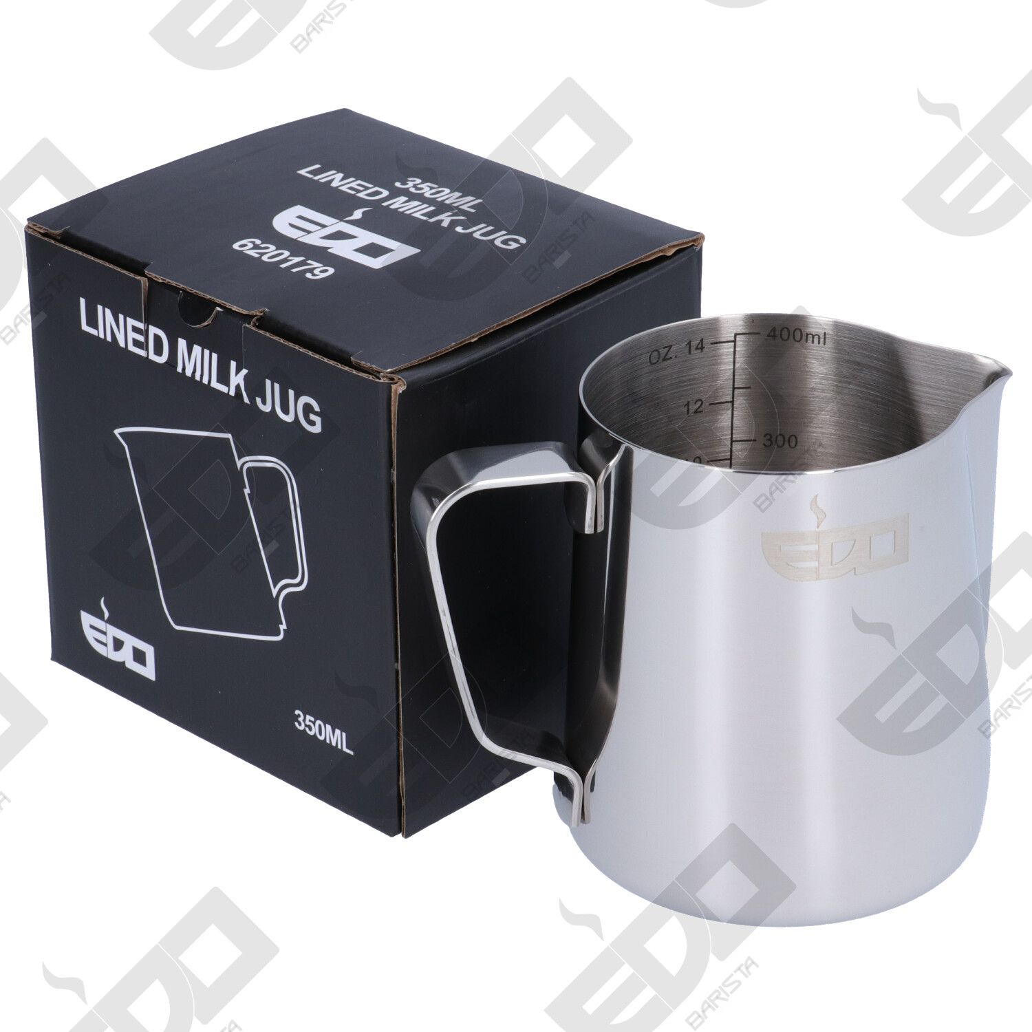 JARRA DE LECHE INOX EDO BARISTA BLACK- 350 ml/12 oz