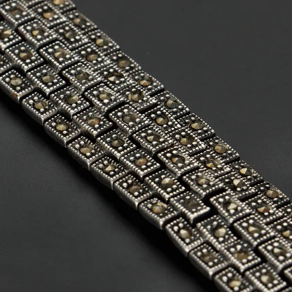 1930s-40s Silver & Marcasite Bracelet