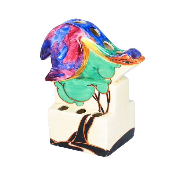 Clarice Cliff ‘Green Autumn’ Flying Swan Flower Block