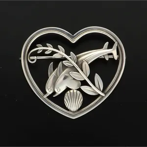 Mid Century Georg Jensen Sterling Silver Brooch #312