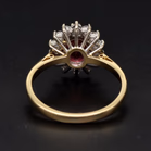 Pink Tourmaline & Diamond Cluster Ring