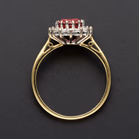 Pink Tourmaline & Diamond Cluster Ring