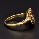 18ct Yellow Gold Ruby & Diamond Ring