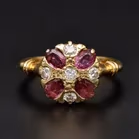 18ct Yellow Gold Ruby & Diamond Ring
