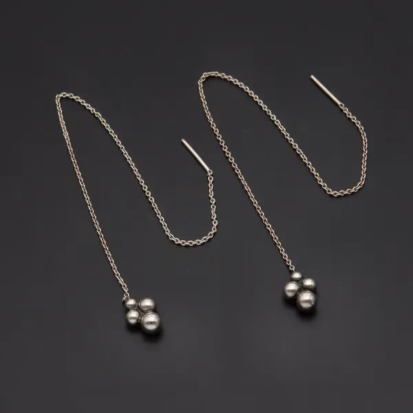 Pair of Georg Jensen Sterling Silver Moonlight Grapes Earrings