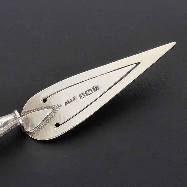 Sterling Silver and Mother of Pearl Trowel Shaped Bookmark
