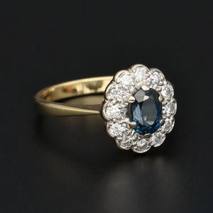 18ct Gold Sapphire and Diamond Ring