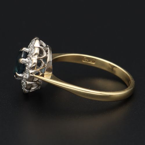 18ct Gold Sapphire and Diamond Ring image-3