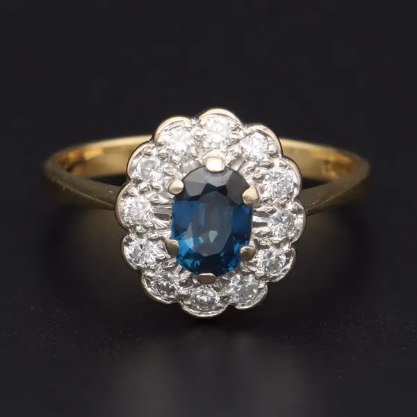 18ct Gold Sapphire and Diamond Ring