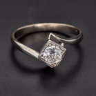 18ct White Gold Diamond Twist Ring