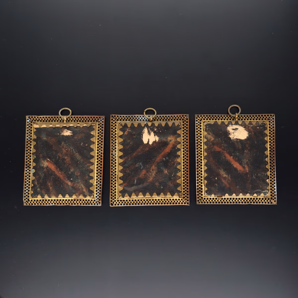 Set of 3 19th Century Miniature Portraits of Women