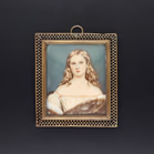 Set of 3 19th Century Miniature Portraits of Women