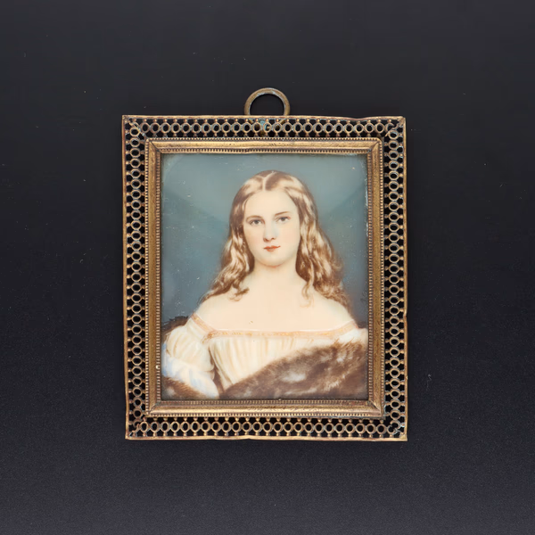 Set of 3 19th Century Miniature Portraits of Women