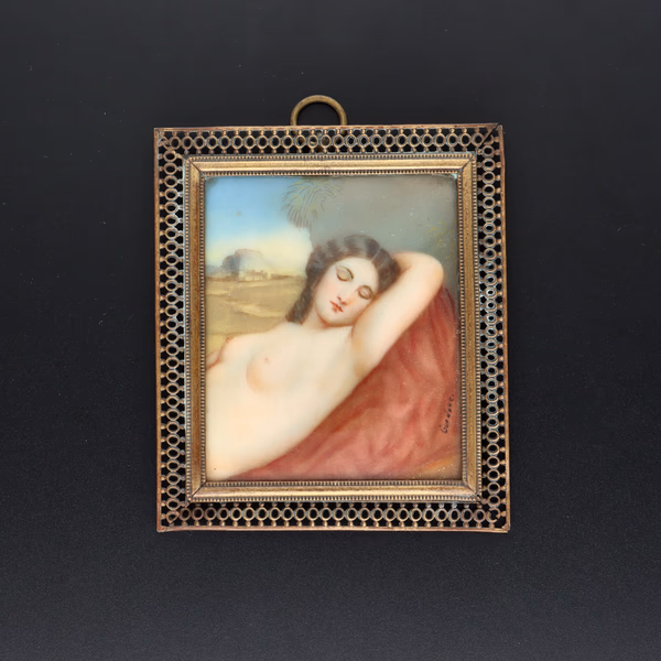 Set of 3 19th Century Miniature Portraits of Women
