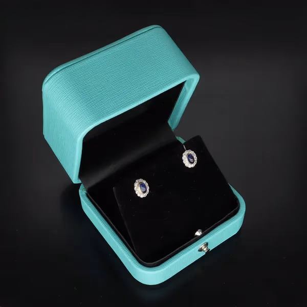 Sapphire and Diamond Earrings