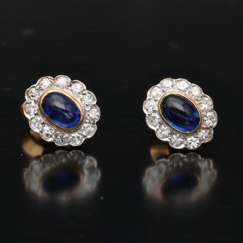 Sapphire and Diamond Earrings image-3
