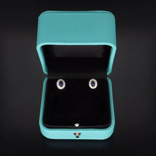 Sapphire and Diamond Earrings