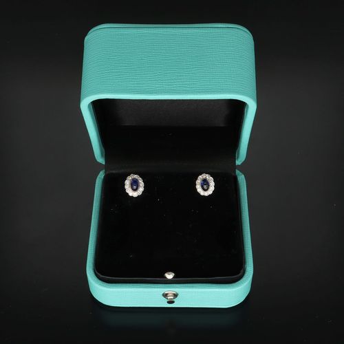 Sapphire and Diamond Earrings image-2