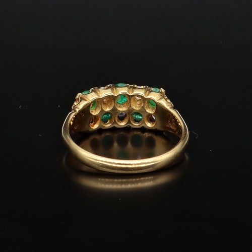 18ct Yellow Gold, 1.2ct Emerald & 1.2ct Diamonds Ring image-5